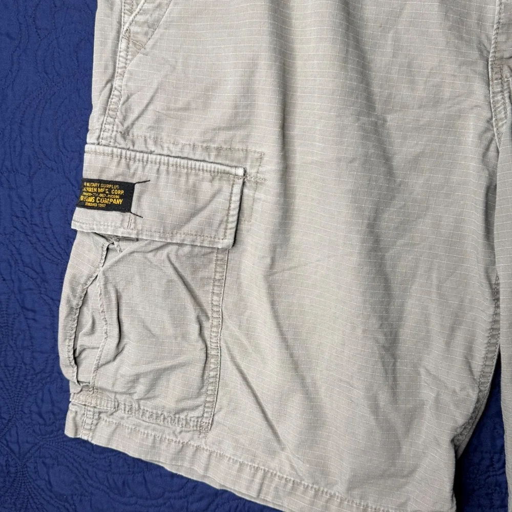 Polo Jeans Co Ralph Lauren Mens 40x12 Cargo Military Shorts Khaki Utility Hiking